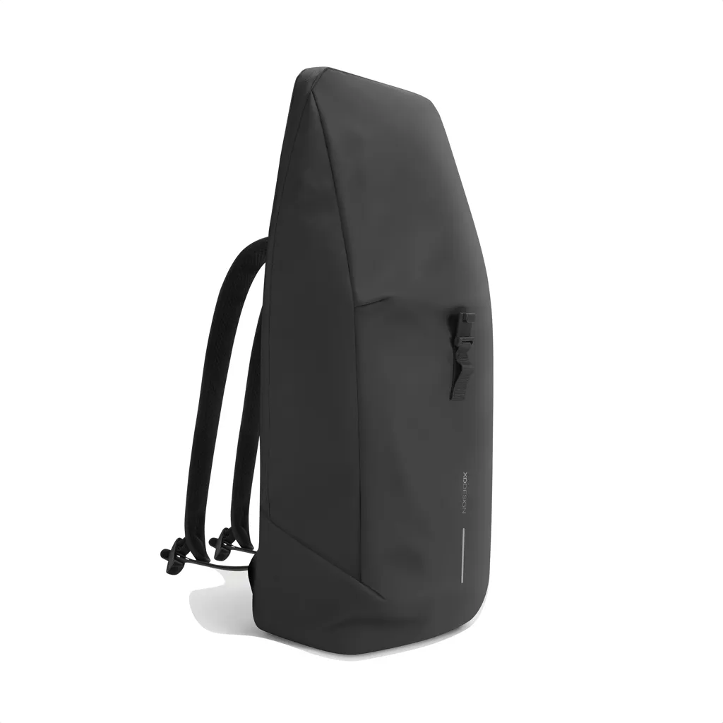 Urban wasserabweisender Flap-Top Rucksack, schwarz – Bild 15