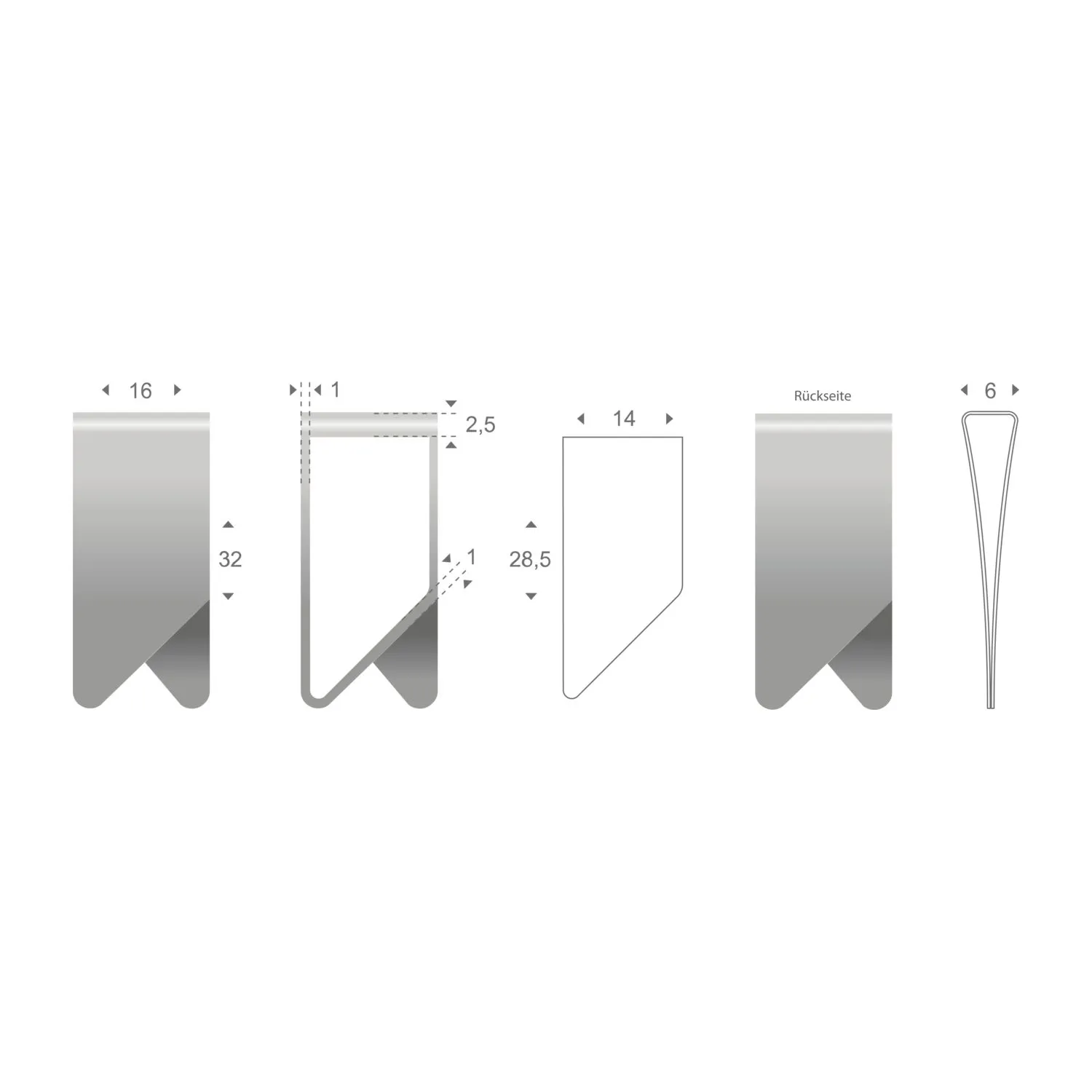 ROMINOX® Mehrweg-Büroklammer Big Clip, idealer Mailingartikel für Dokumente, bis zu 50 Seiten Klemmkraft, silber – Bild 6