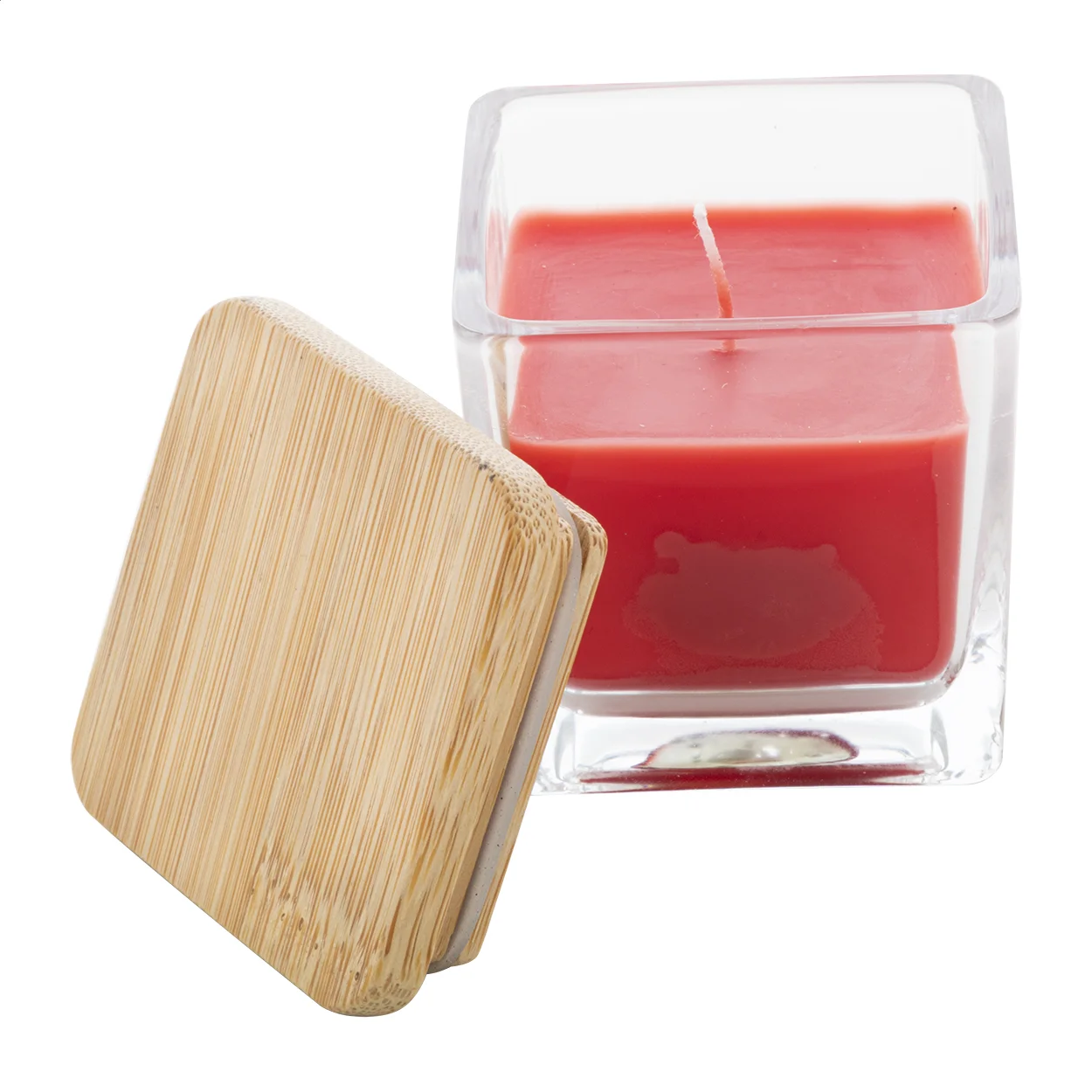 Kerze Cubama, Vanille, rot – Bild 2