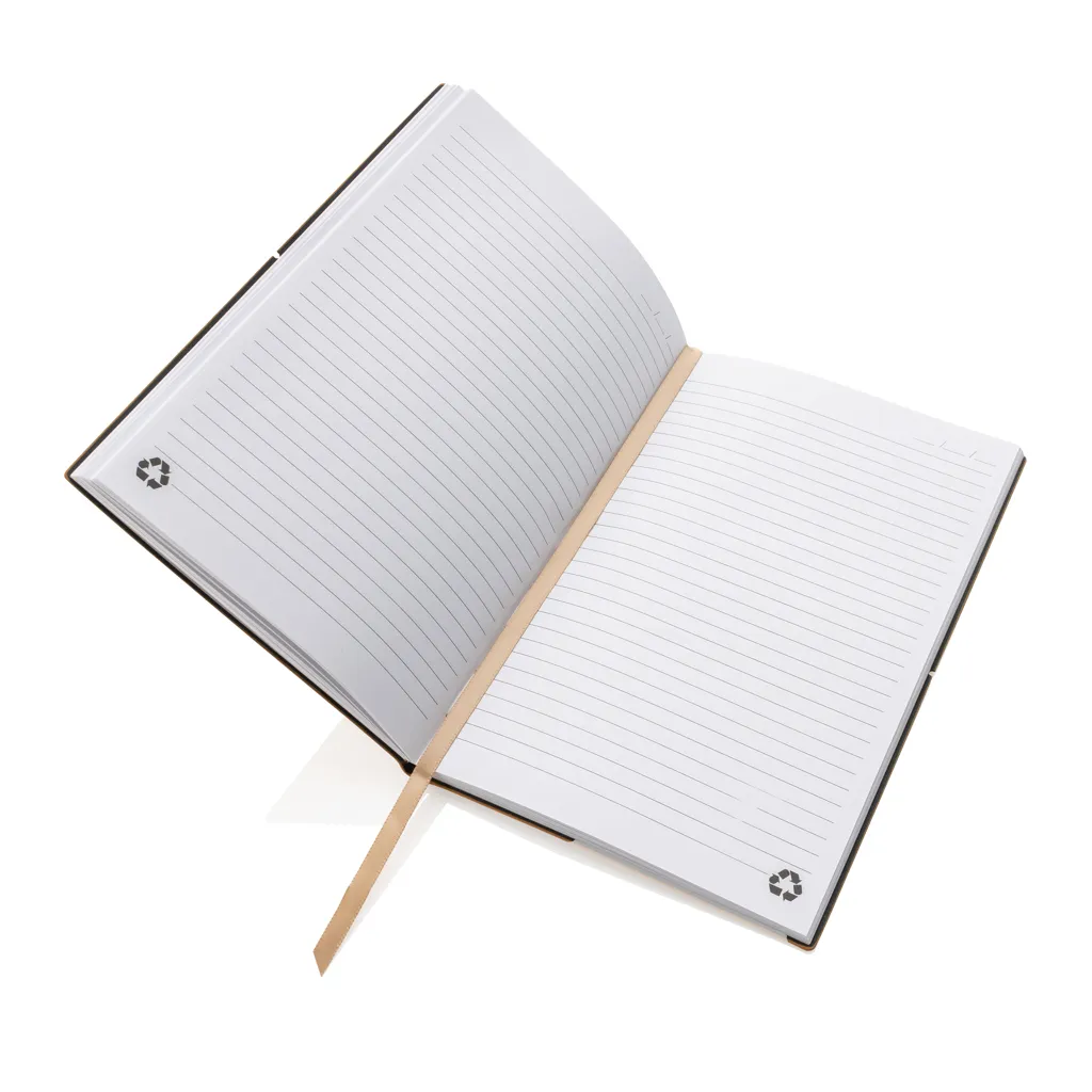 A5 Notizbuch aus GRS recyceltem Leder, braun – Bild 2