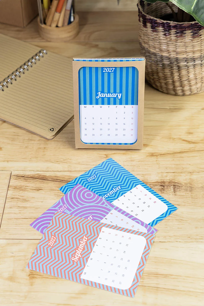 Individueller Tischkalender CreaDate Shuffle, weiß – Bild 9