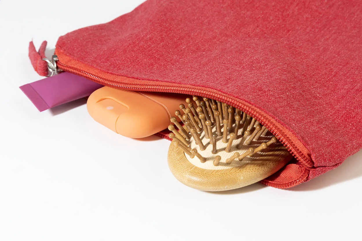 Kosmetiktasche Cospex aus recycelter Baumwolle, rot – Bild 3