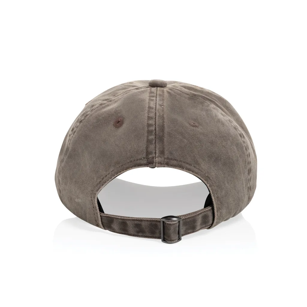 BEAU AWARE™ Washed 6-Panel Kappe aus 270gr/m² Baumwolltwill, braun – Bild 5
