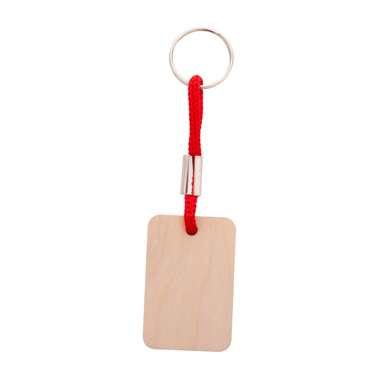 Individueller Schlüsselanhänger Woody Plus D, rot, natur – Bild 2