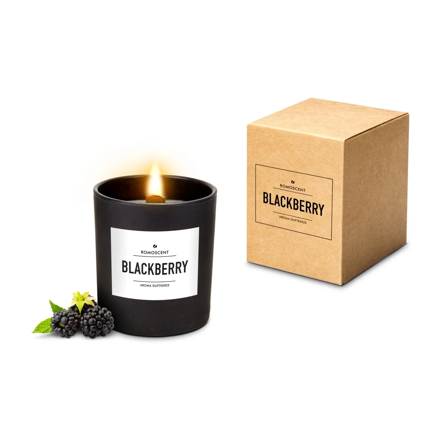 ROMOSCENT® Aromakerze Blackberry, schwarz – Bild 3