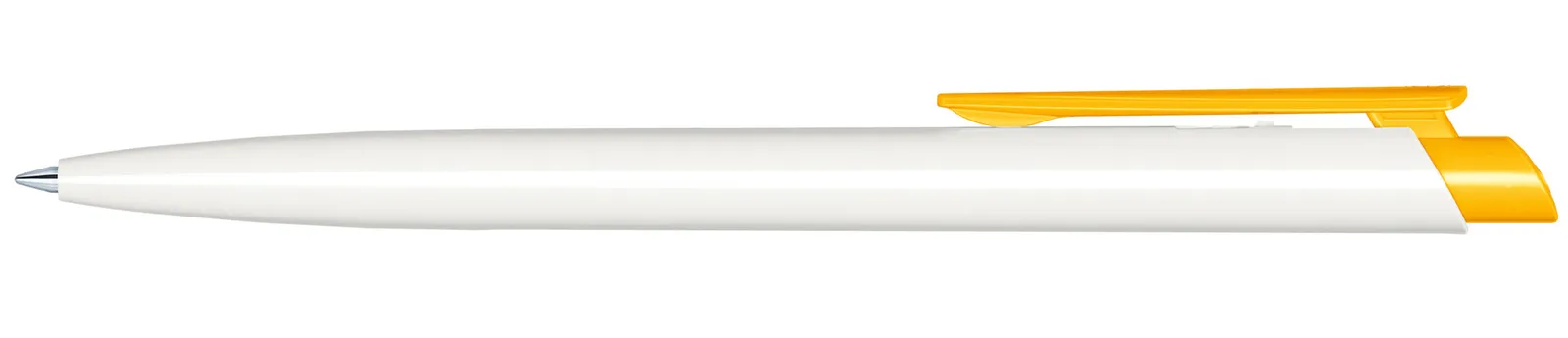 Dart Polished Basic Druckkugelschreiber, Weiß - Gelb 7408 – Bild 4