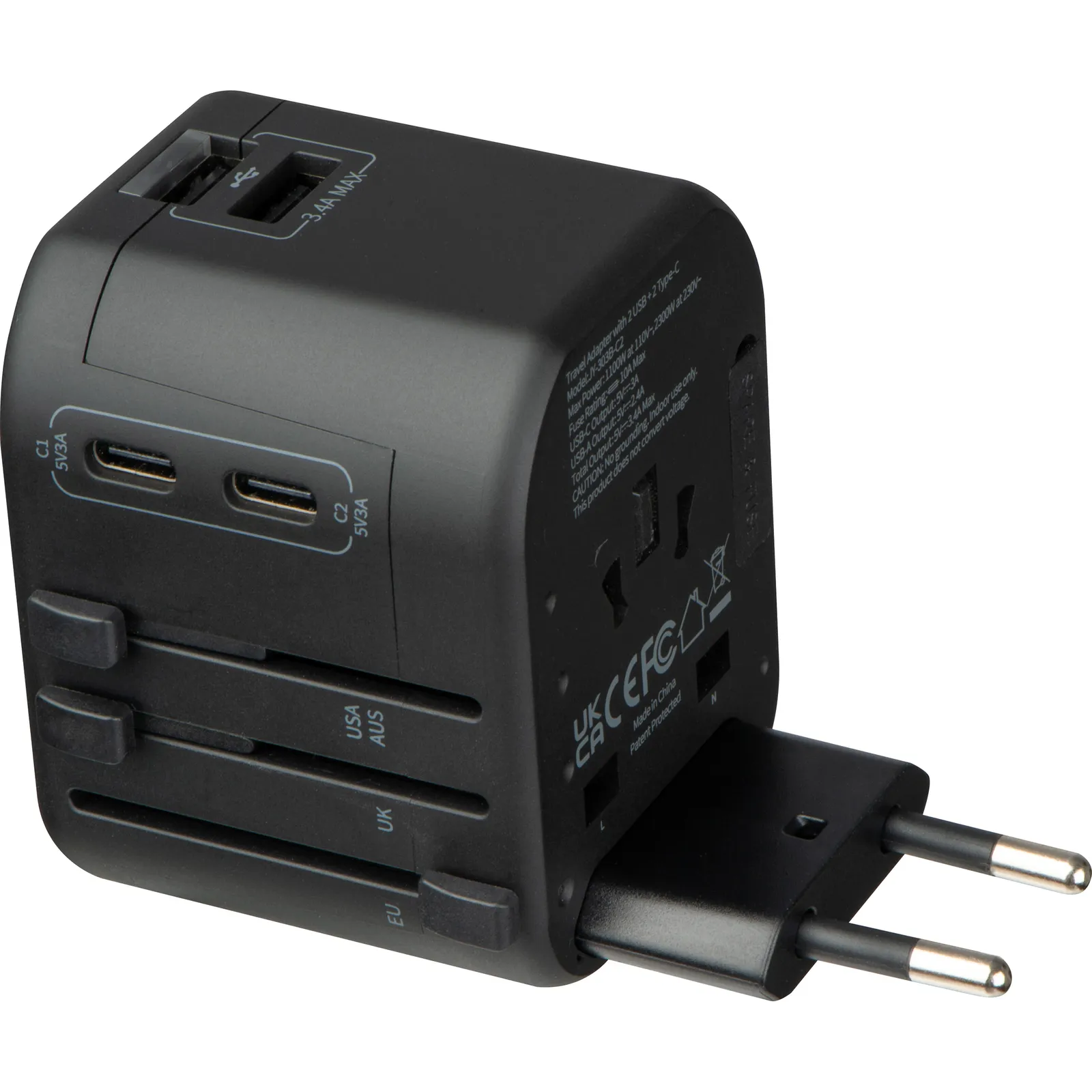 Reiseadapter Maracena, schwarz – Bild 6