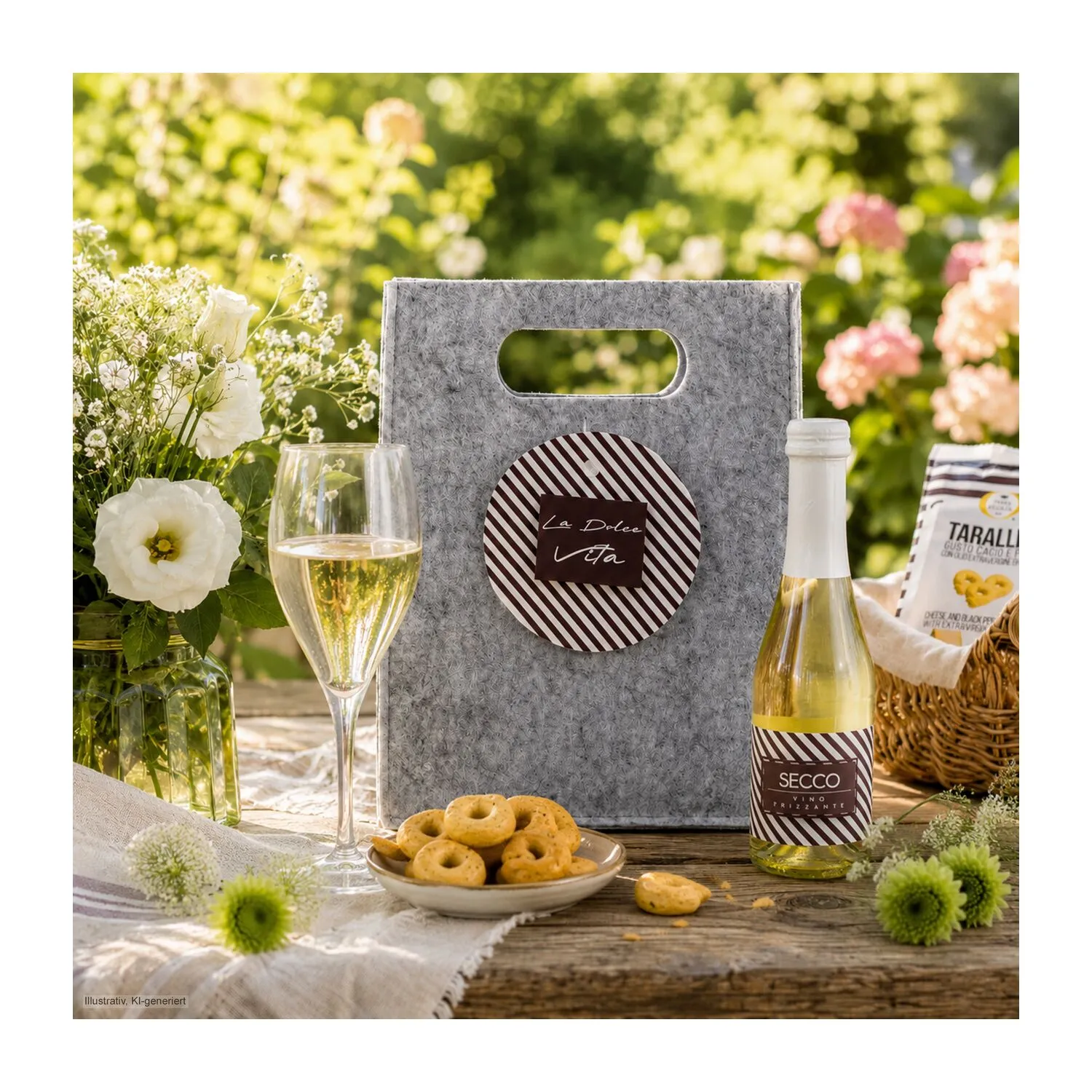 ROMINOX® Vegane Filztüte // Medana, grau – Bild 2