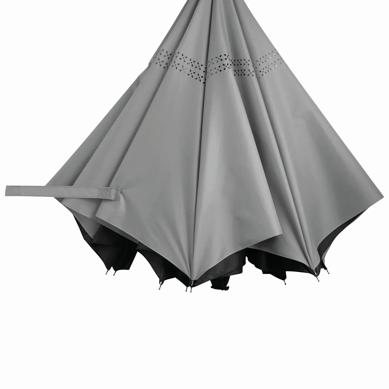 FLIPPED Umbrella, Stockschirm, hellgrau, schwarz – Bild 4