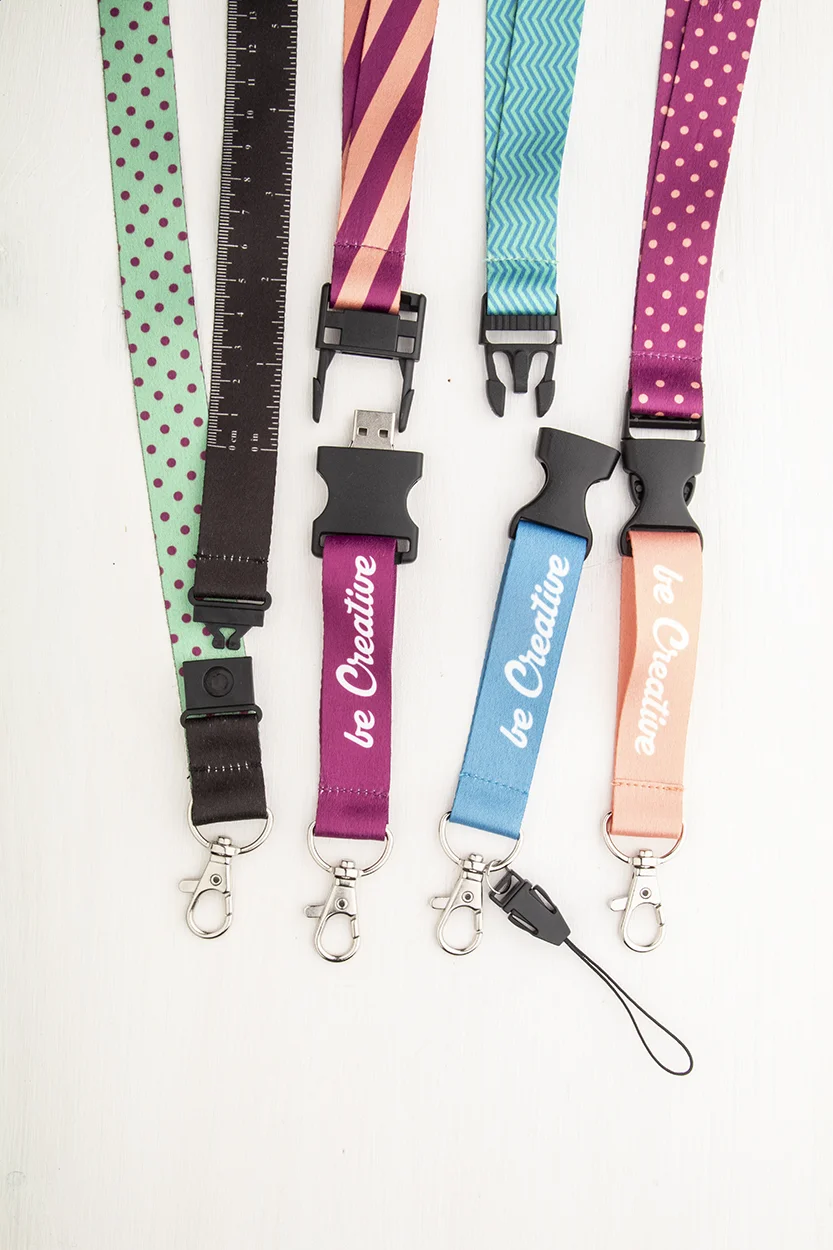 Lanyard Subyard C mit Sublimationsdruck, weiß – Bild 5