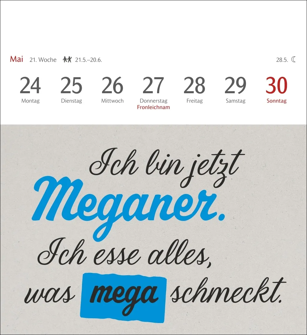Typo-Sprüche-Kalender Postkartenkalender 2027 – Bild 2
