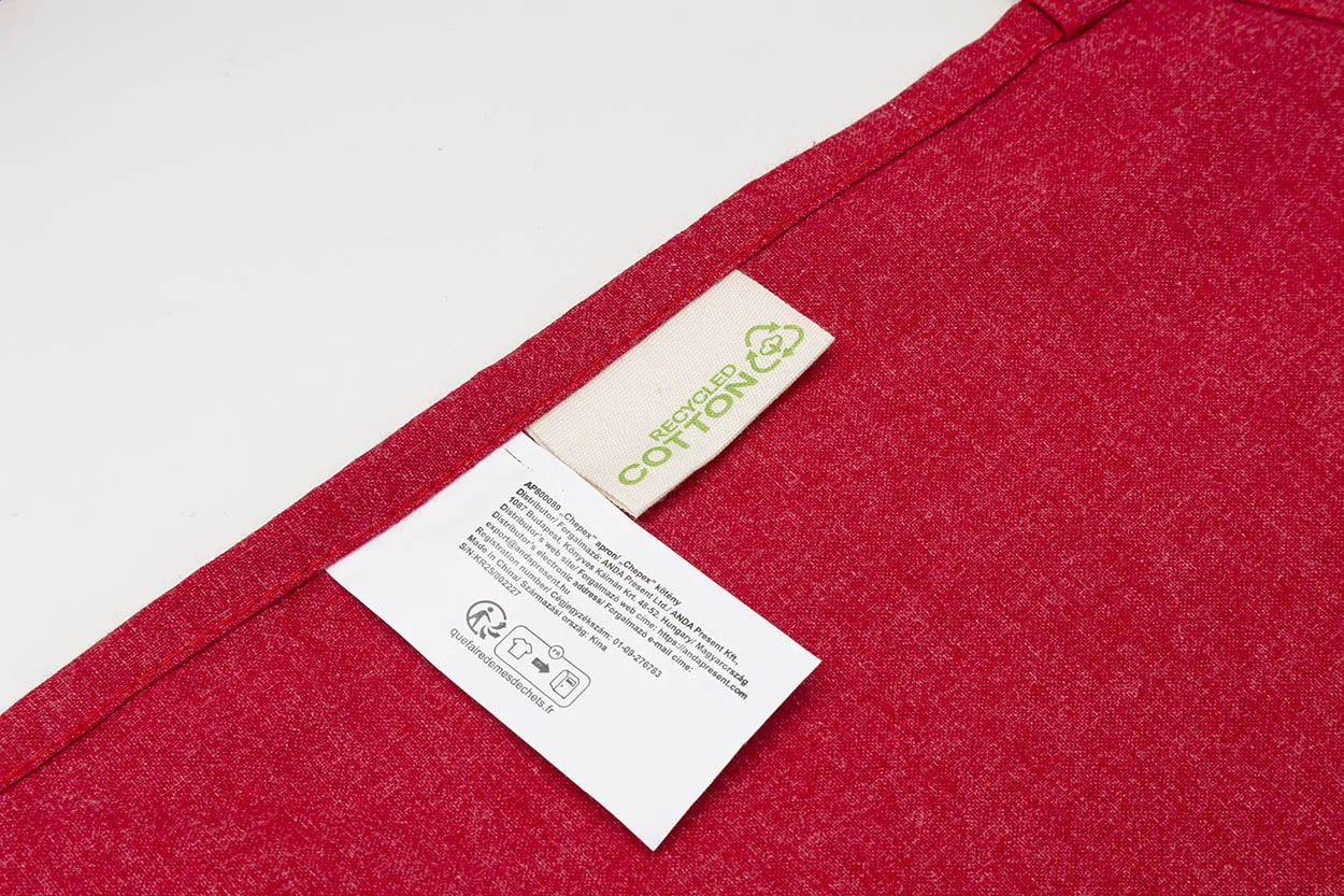 Schürze Chepex aus recycelter Baumwolle, rot – Bild 4