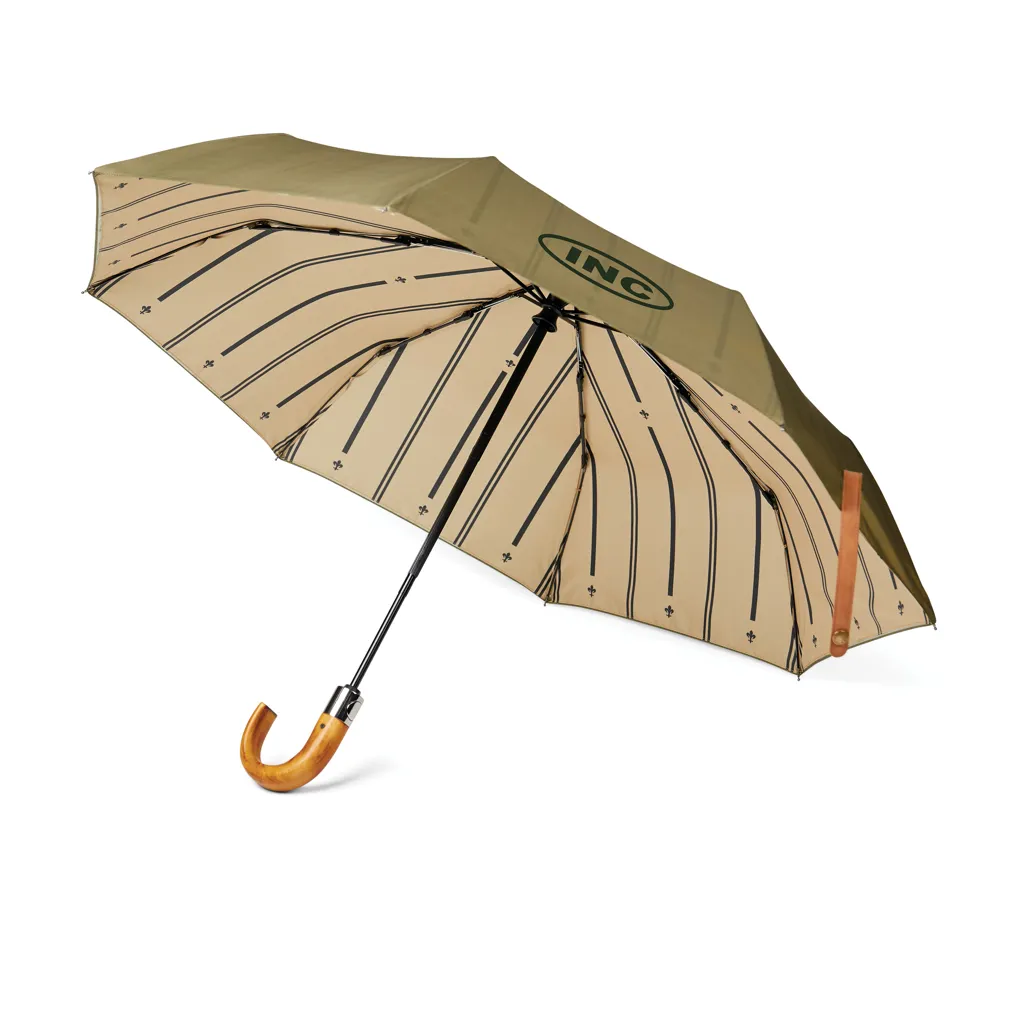 VINGA Bosler AWARE™ 21" faltbarer Schirm aus recyceltem PET, grün – Bild 6