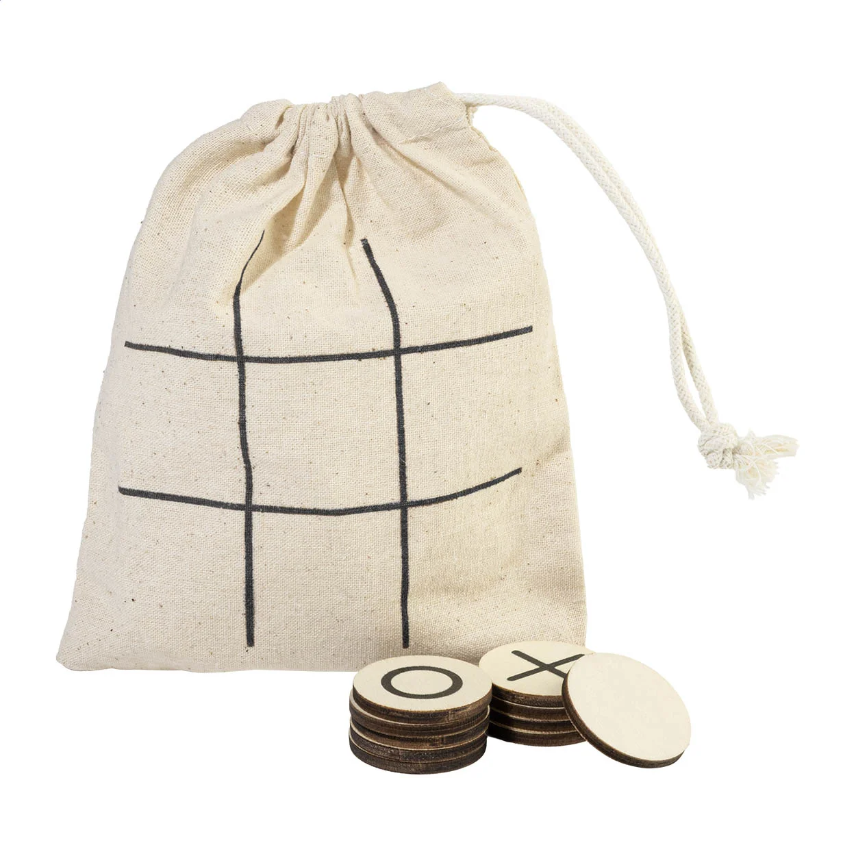 Tic-Tac-Toe-Spiel Ticbag, natur – Bild 2
