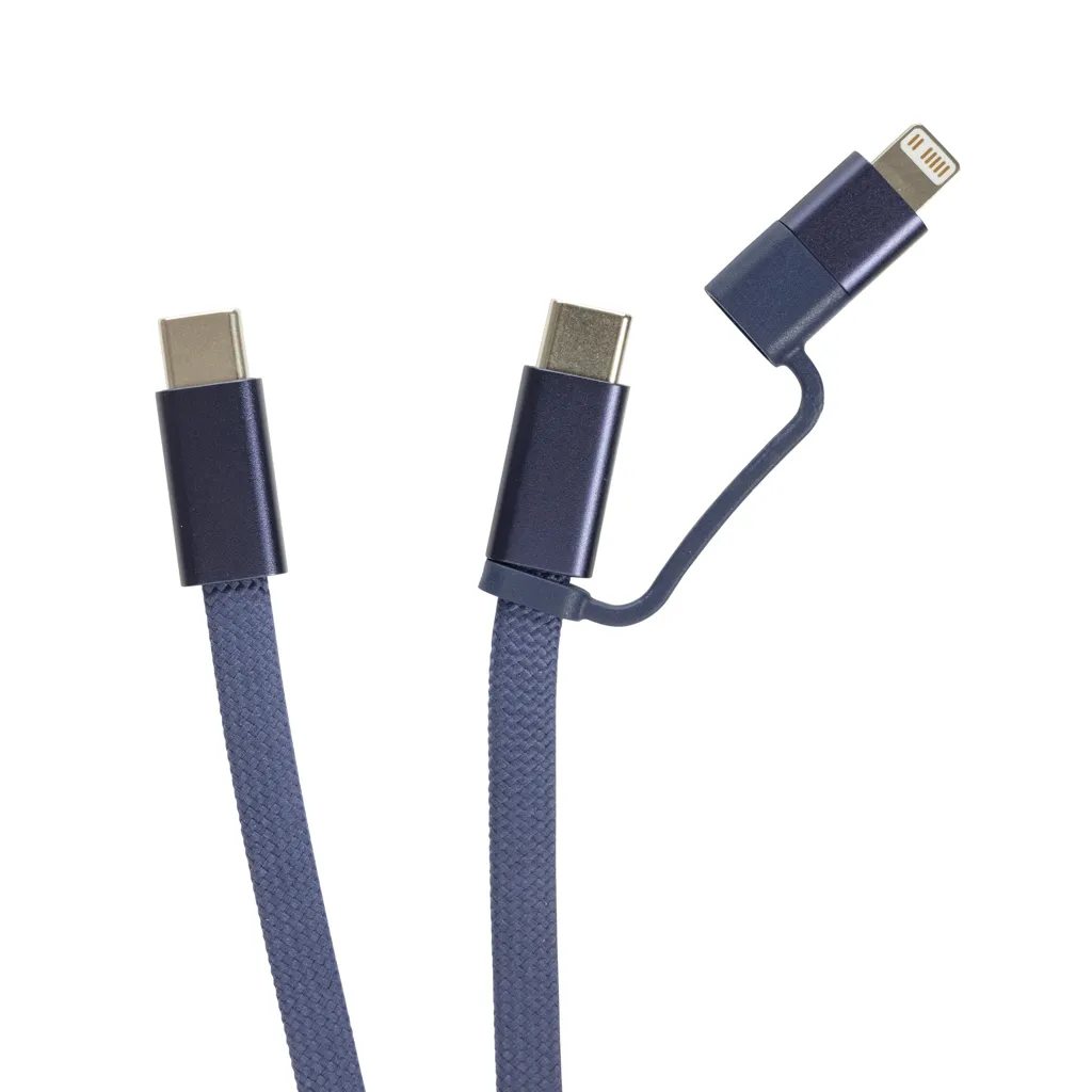 Arc ultradünnes 60W 2-in-1 Magnetkabel, blau – Bild 3