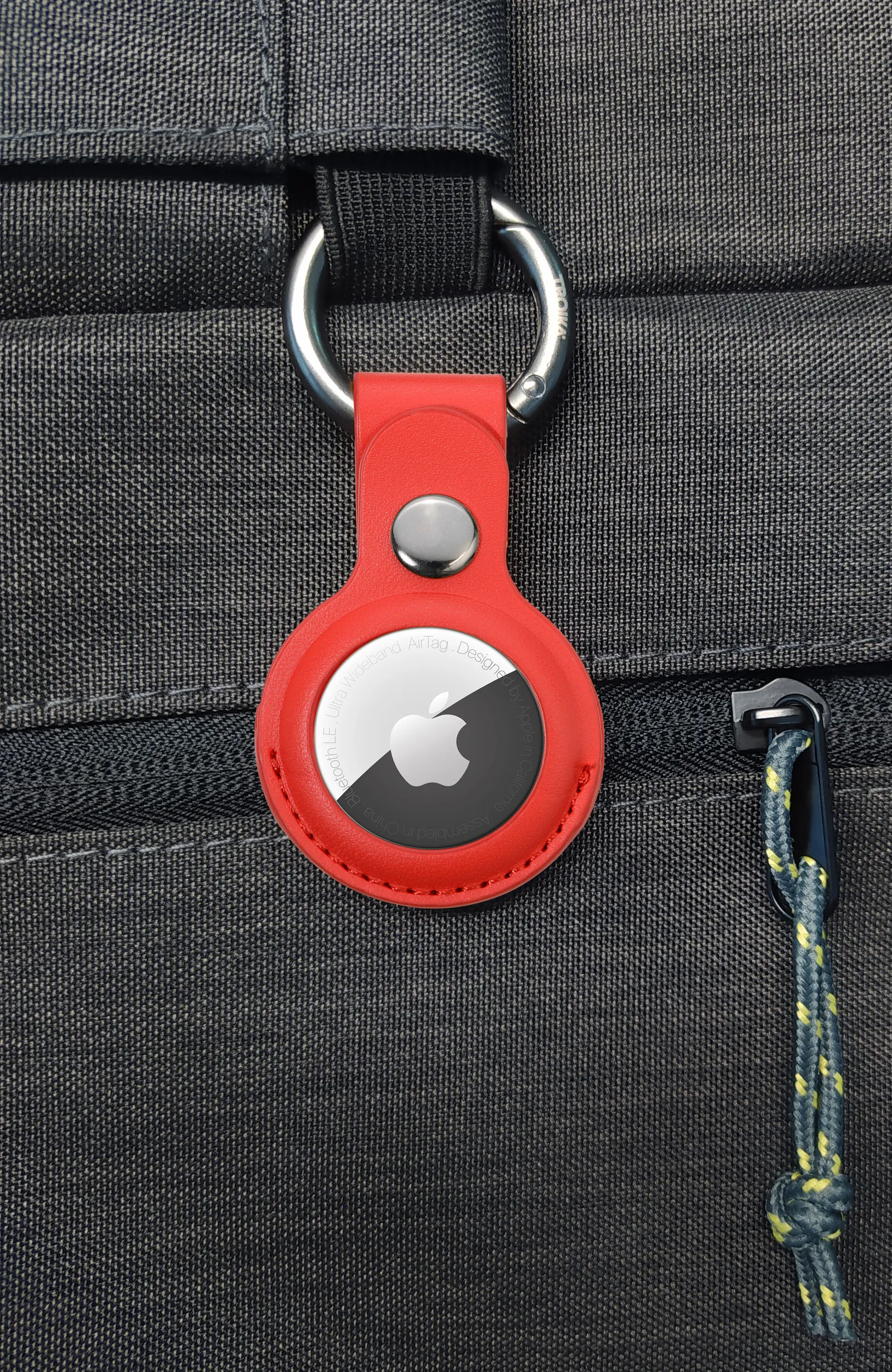 Schlüsselanhänger AIRTAG COVER gunmetal/rot, gunmetal/rot – Bild 3