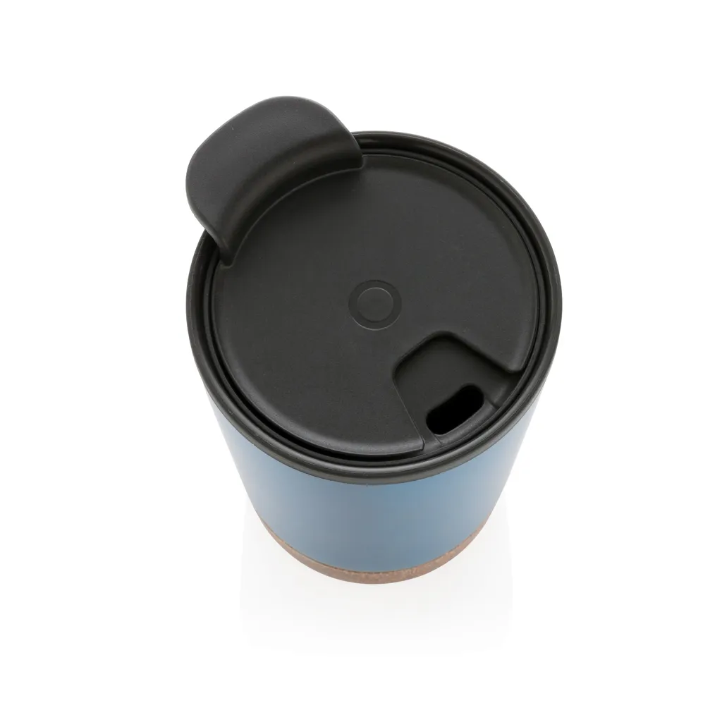RCS recycelter Edelstahl-Kaffeebecher mit Kork, blau – Bild 3
