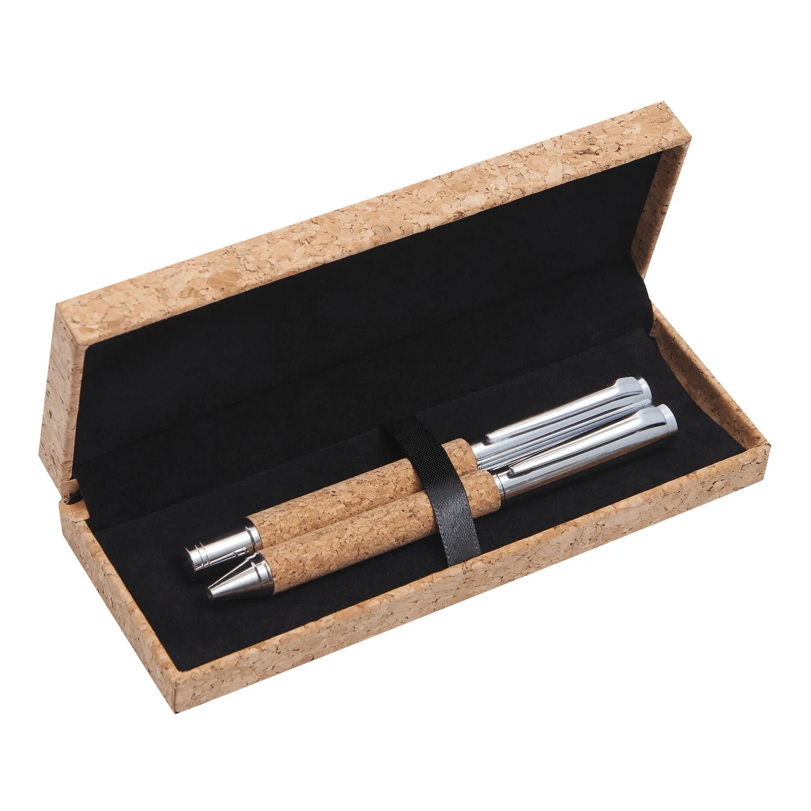 CORK SIGNATURE - Schreibset braun, silber