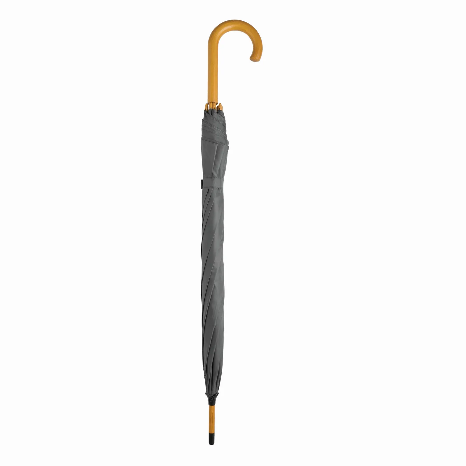TANGO Umbrella, Automatik-Holzstockschirm, grau – Bild 3