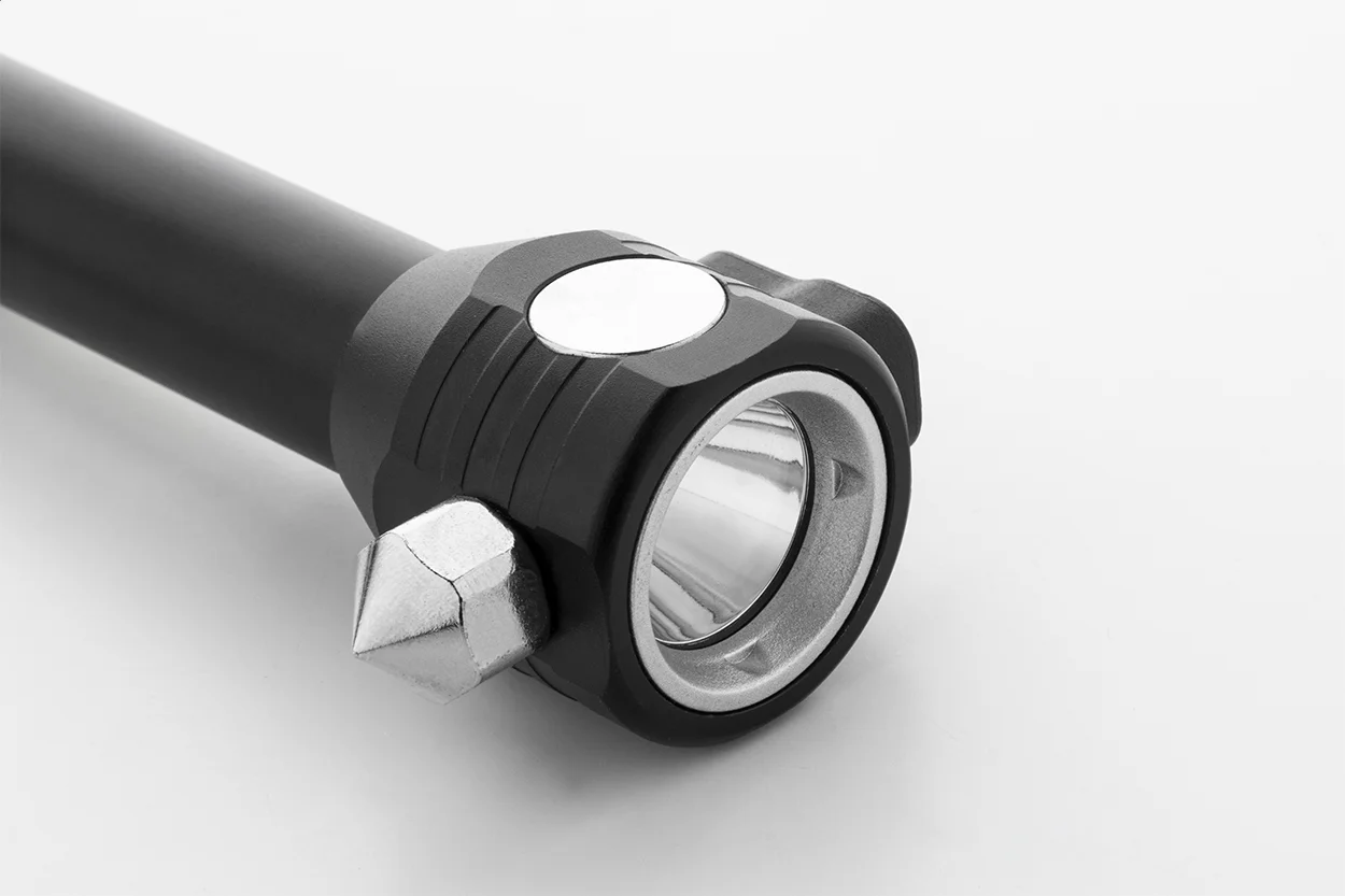 Taschenlampe Hemmerg mit Notfallhammer, schwarz – Bild 4