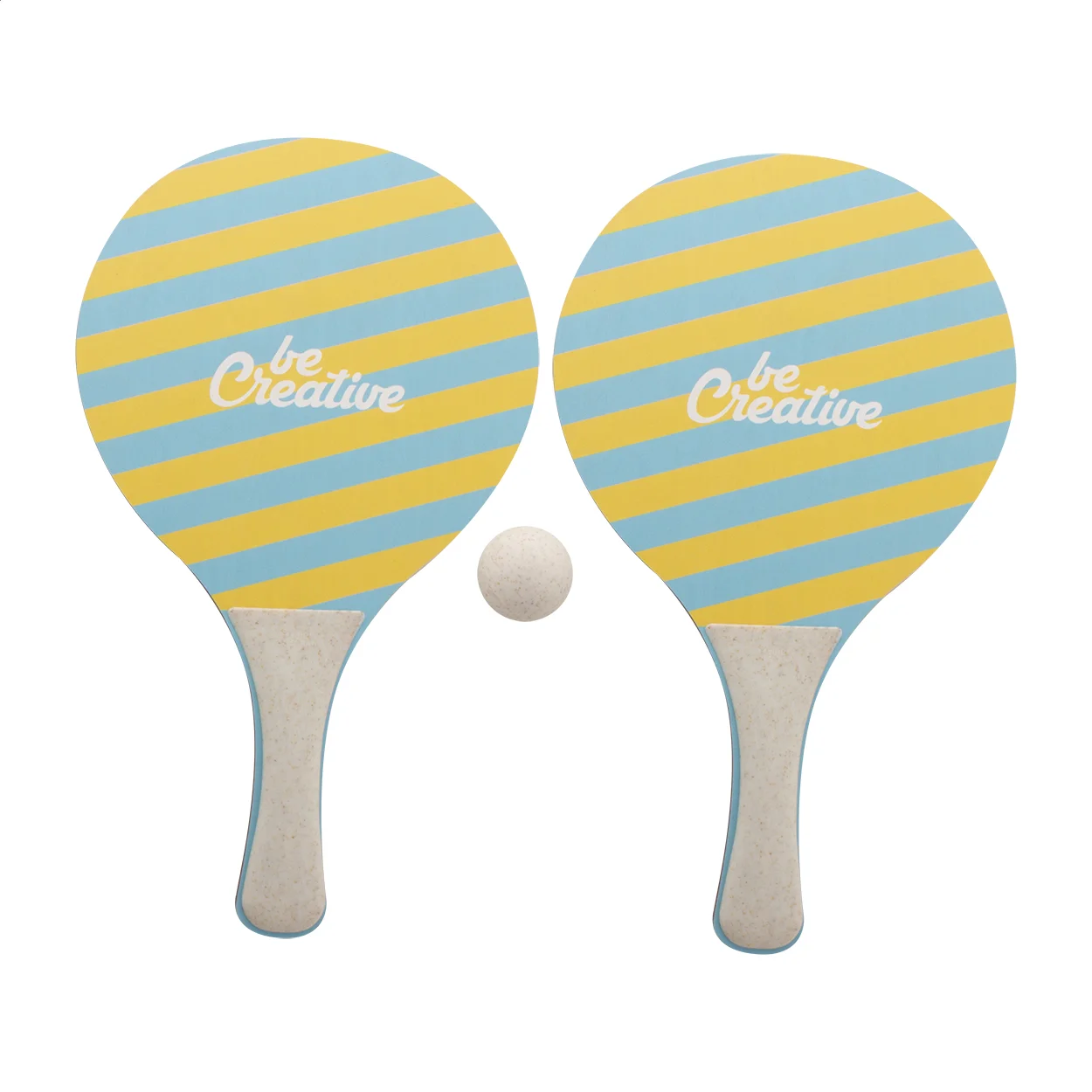 Individuelles Strandtennisset CreaShot, natur – Bild 5
