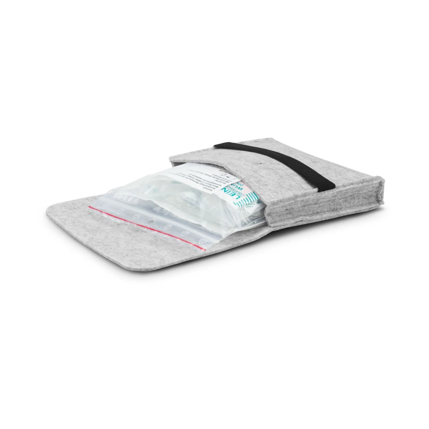 First Aid Kit in grauer Filztasche - Erste Hilfe Set, 12-teilig, deutsche Markenware, grau – Bild 4