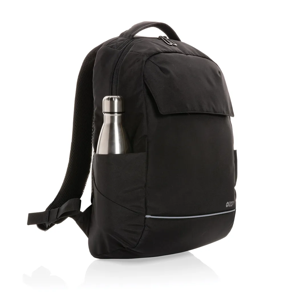 Swiss Peak Brooke AWARE™ 15,6" Laptop-Rucksack aus rPET, schwarz – Bild 2