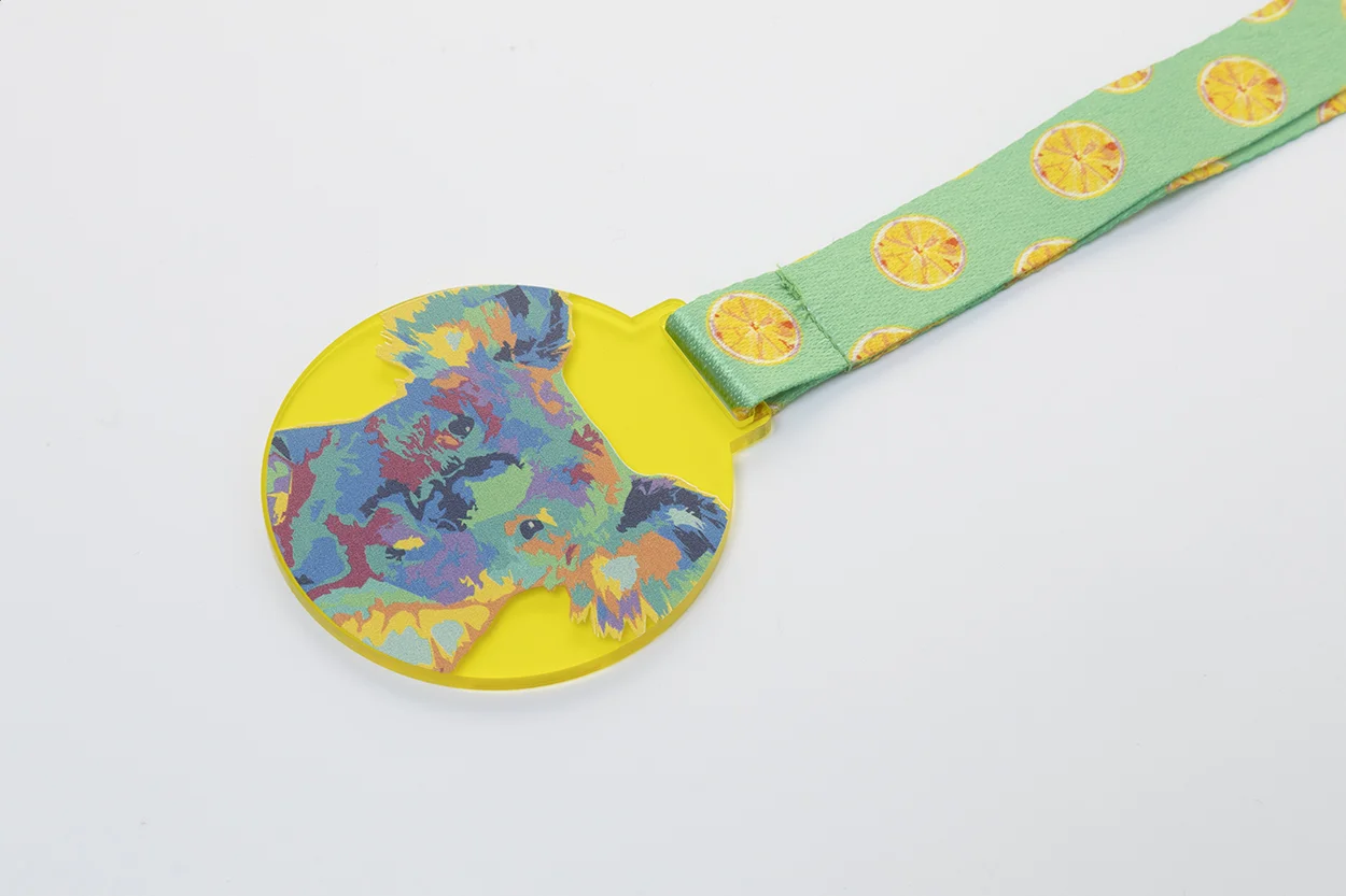 Individuelle Medaille Subdal Colour, gelb/transparent – Bild 4
