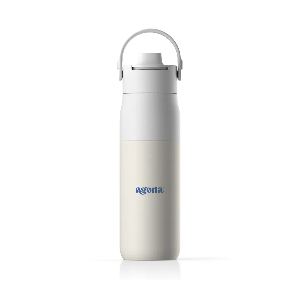 BRITA LARQ Essential Wasserflasche 680ml, weiß – Bild 6