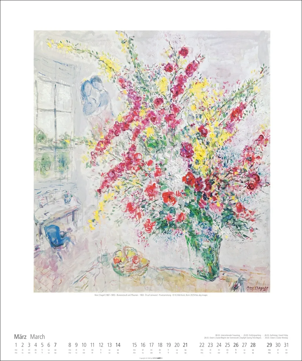 Marc Chagall Wandkalender 2027 – Bild 4