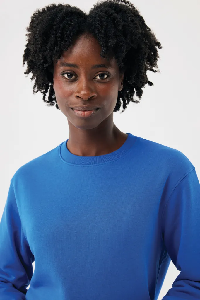 IQONIQ Torla Rundhals-Pullover aus recycelter Baumwolle, Königsblau – Bild 8