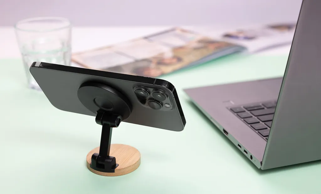 Magmount Telefonständer aus RCS rec. Kunststoff und Bambus, schwarz – Bild 8
