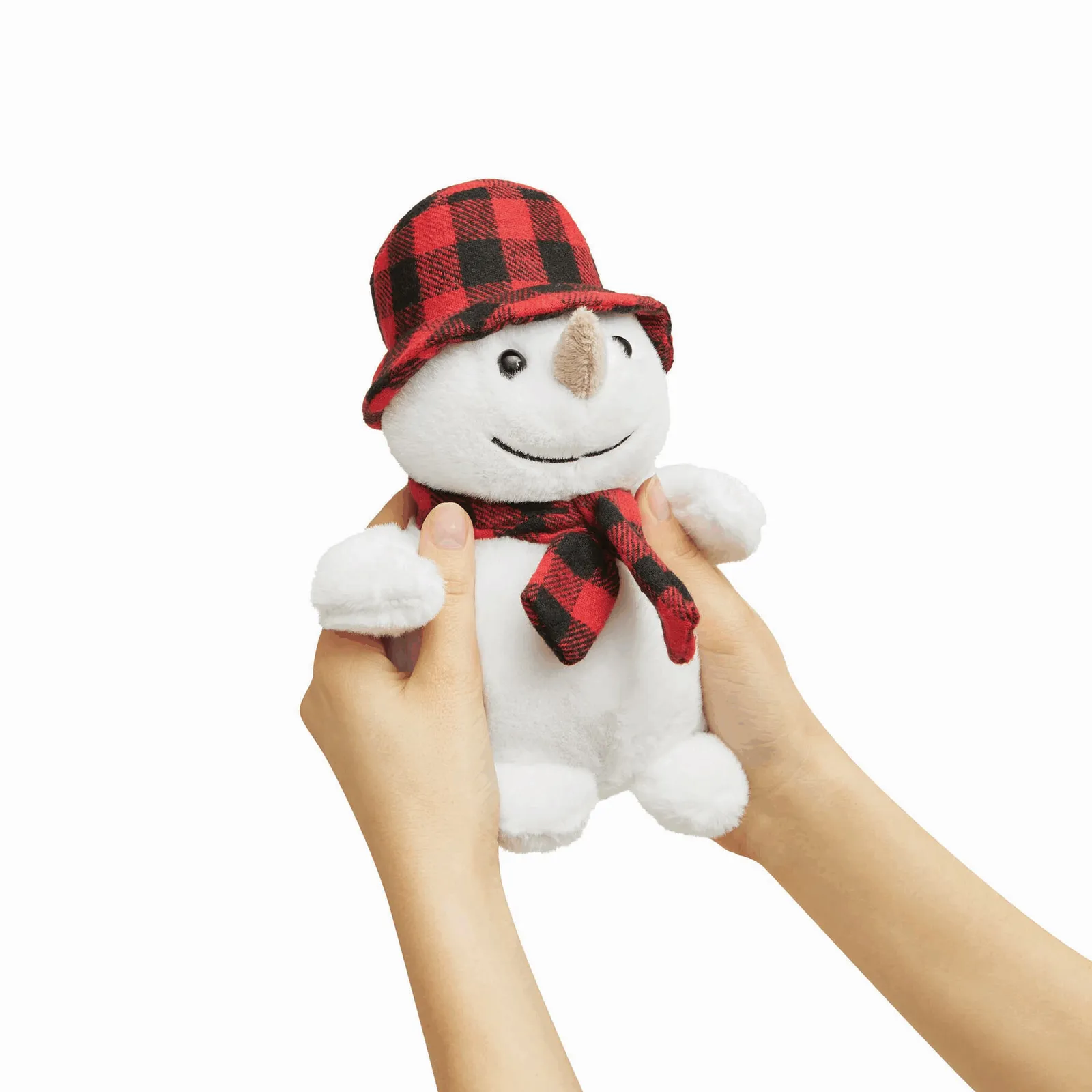 JOHANN - Plüsch-Schneemann rot, weiß, rot, weiß – Bild 4