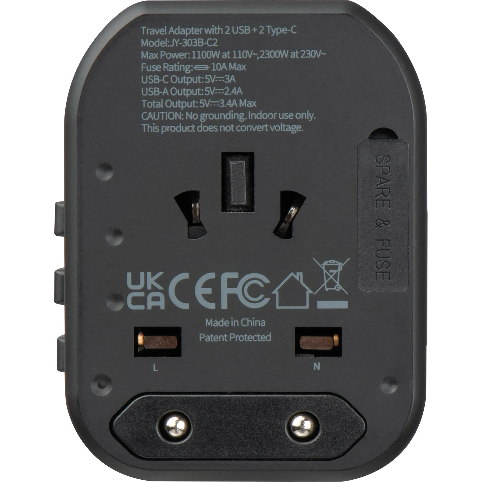 Reiseadapter Maracena, schwarz – Bild 11