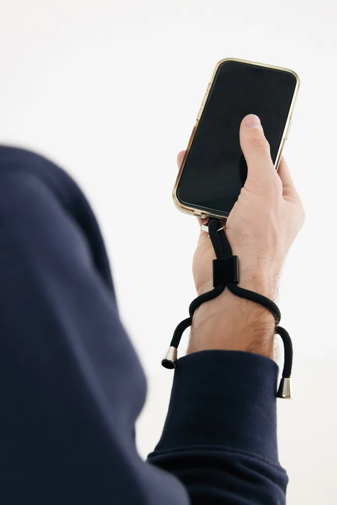 CarryLoop verstellbares Handy-Handgelenksband aus RCS rPET, schwarz – Bild 5