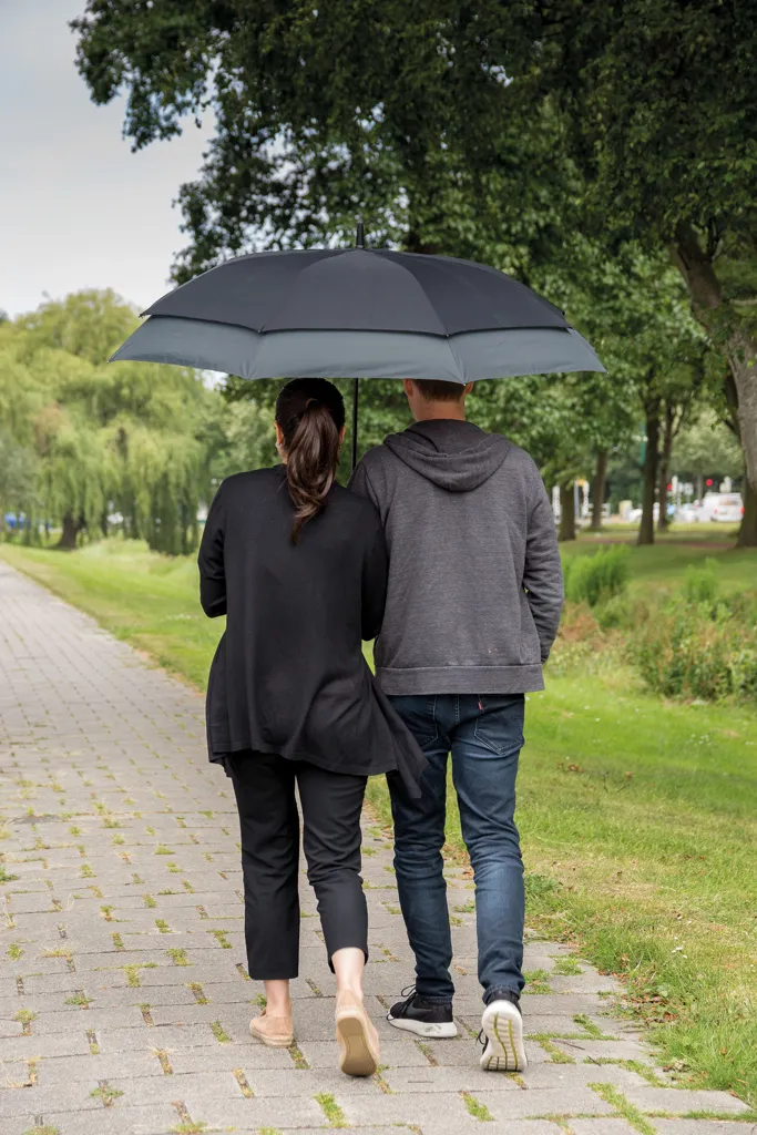 Swiss Peak AWARE™ 23" bis 27" erweiterbarer Regenschirm, schwarz – Bild 7