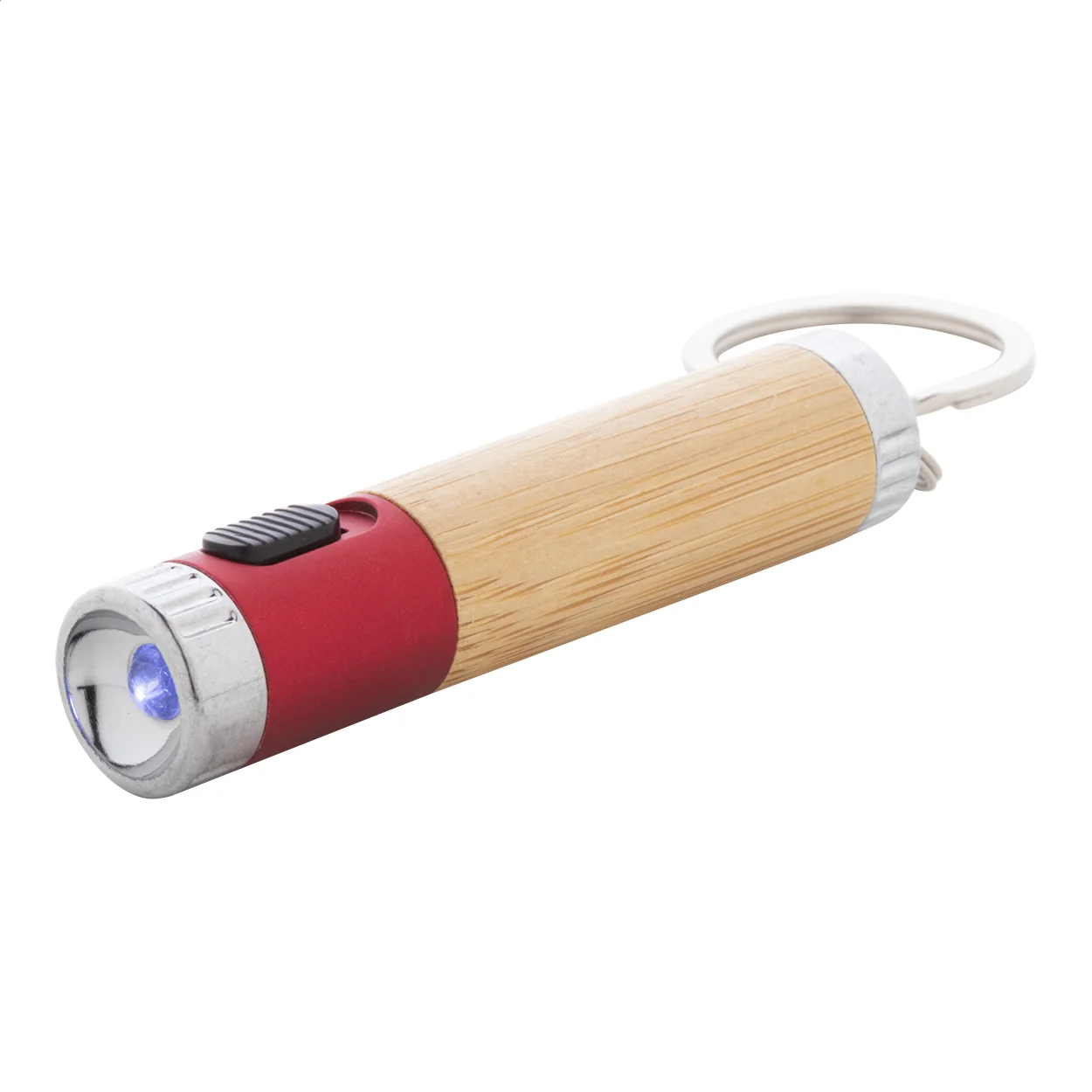 Mini-Taschenlampe Raboo, rot, natur – Bild 2