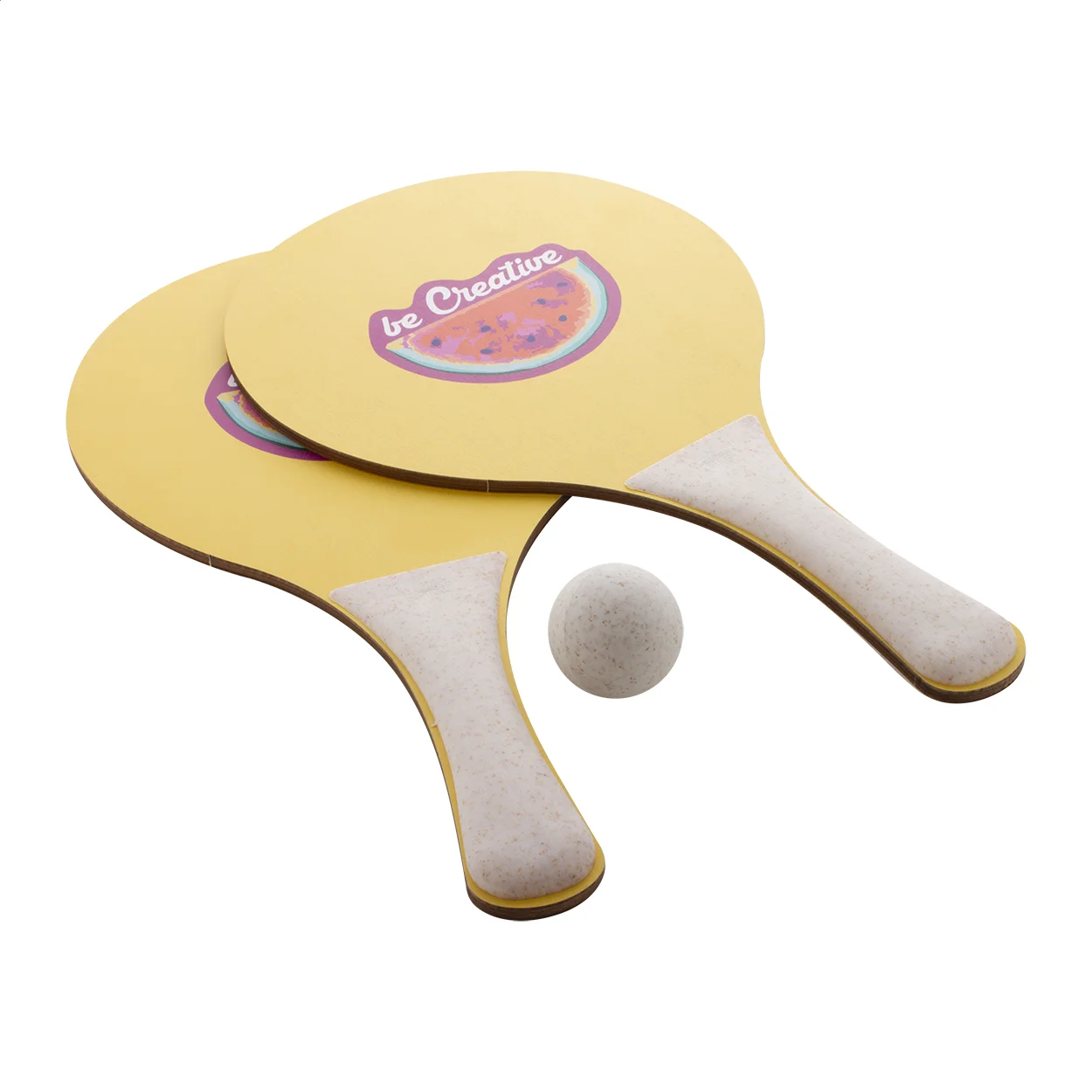 Individuelles Strandtennisset CreaShot, natur – Bild 6