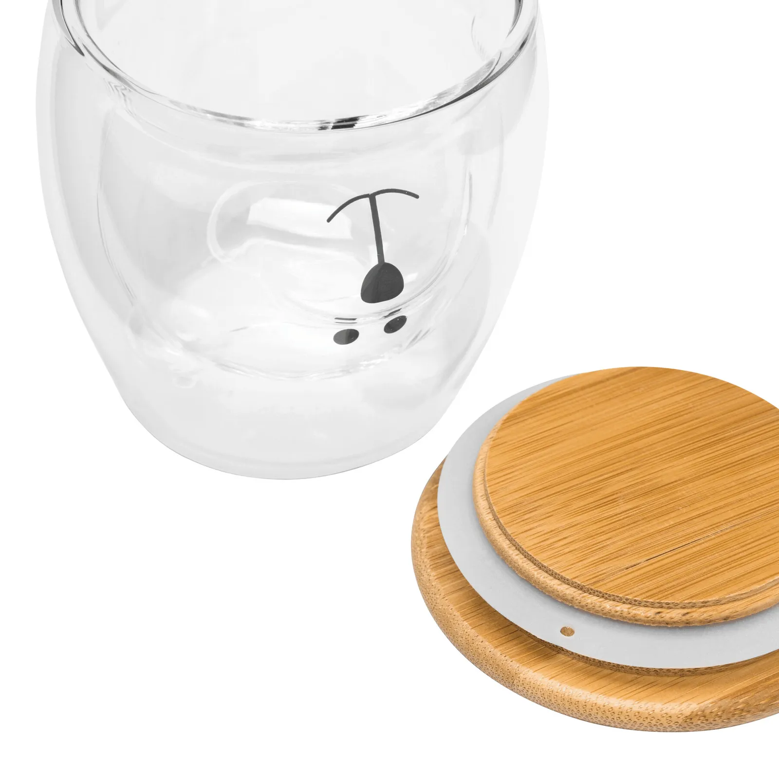 BAMBOO BEAR - Glas braun, transparent, braun, transparent – Bild 6