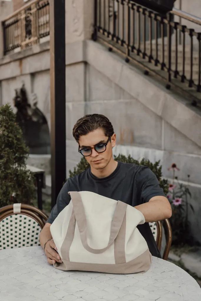 SHOP LOCAL AWARE™ Tasche aus recycelter Baumwolle, 350g/m², off white – Bild 5