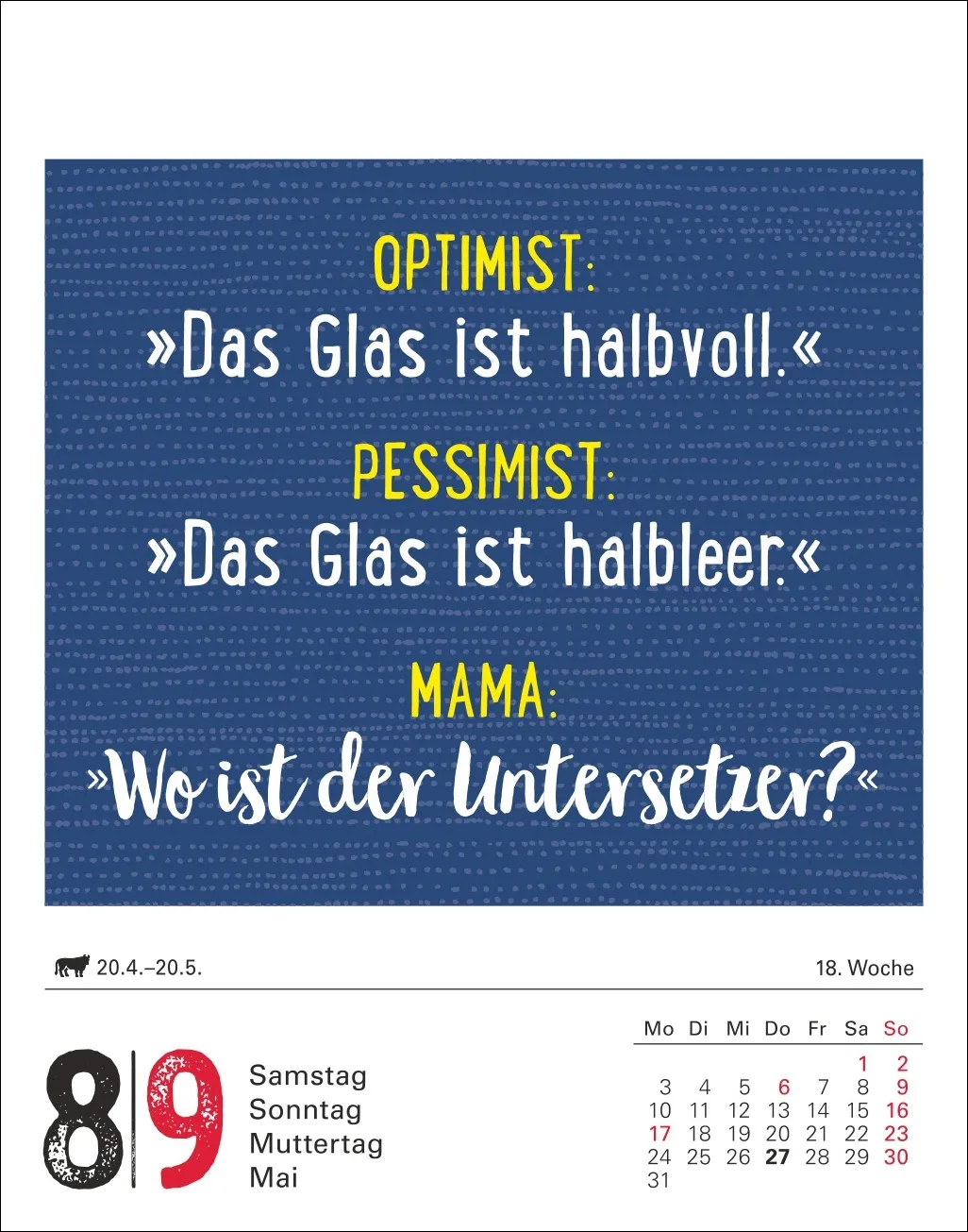Lange Rede kurzer Gin Tagesabreißkalender 2027 – Bild 8