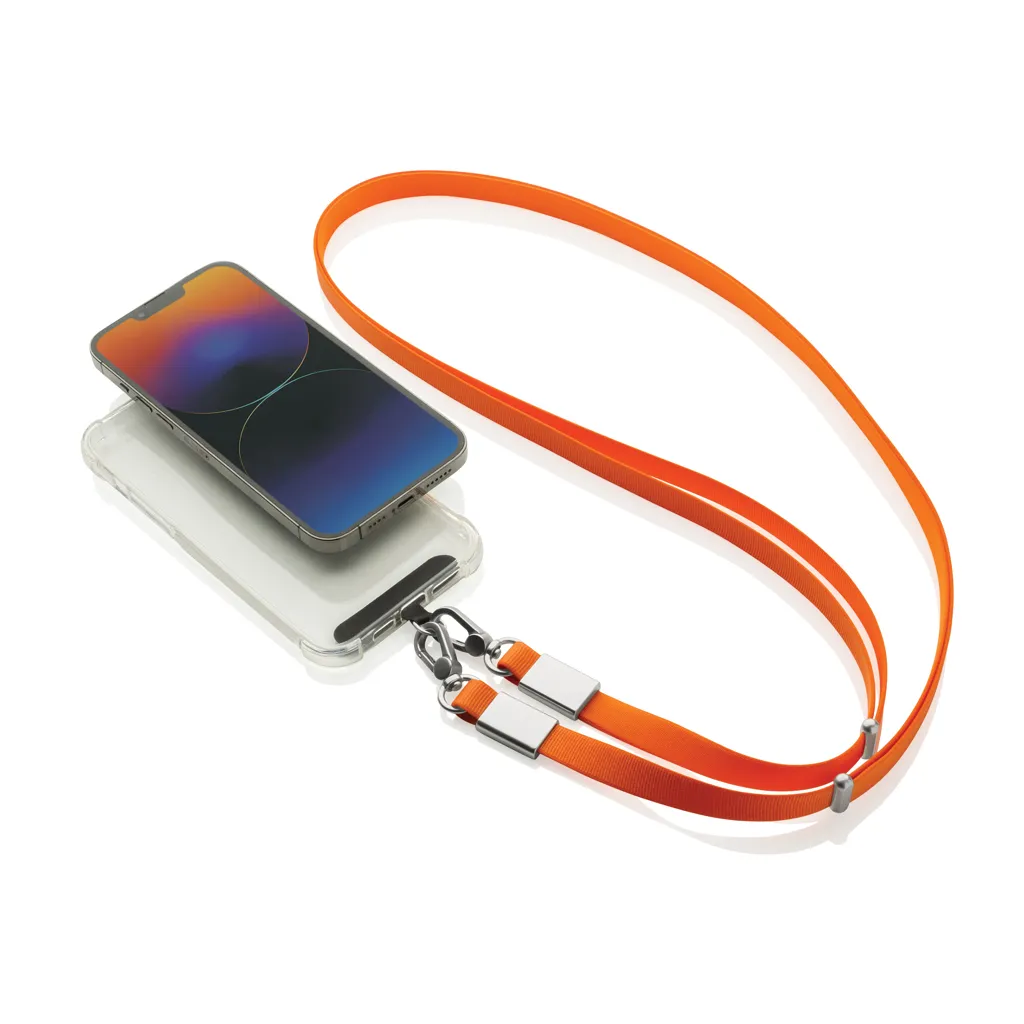 Nivo Crossbody-Handyband aus RCS recyceltem PET, orange – Bild 2