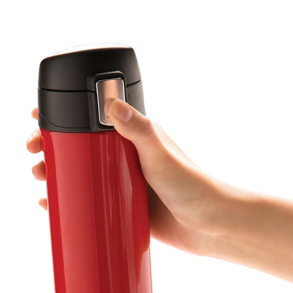 Easy-Lock Vakuum-Becher aus RCS recyceltem Stainless-Steel, rot – Bild 4