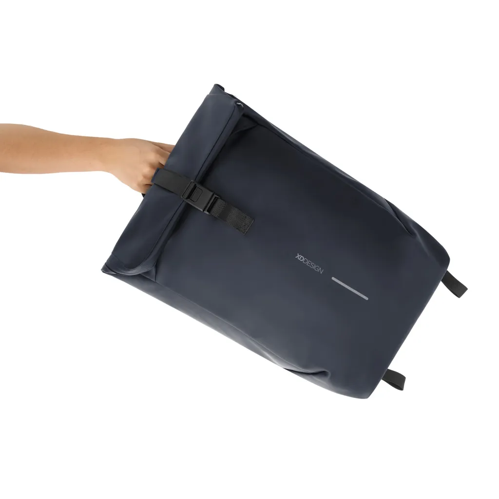 Urban wasserabweisender Flap-Top Rucksack, navy blau – Bild 9