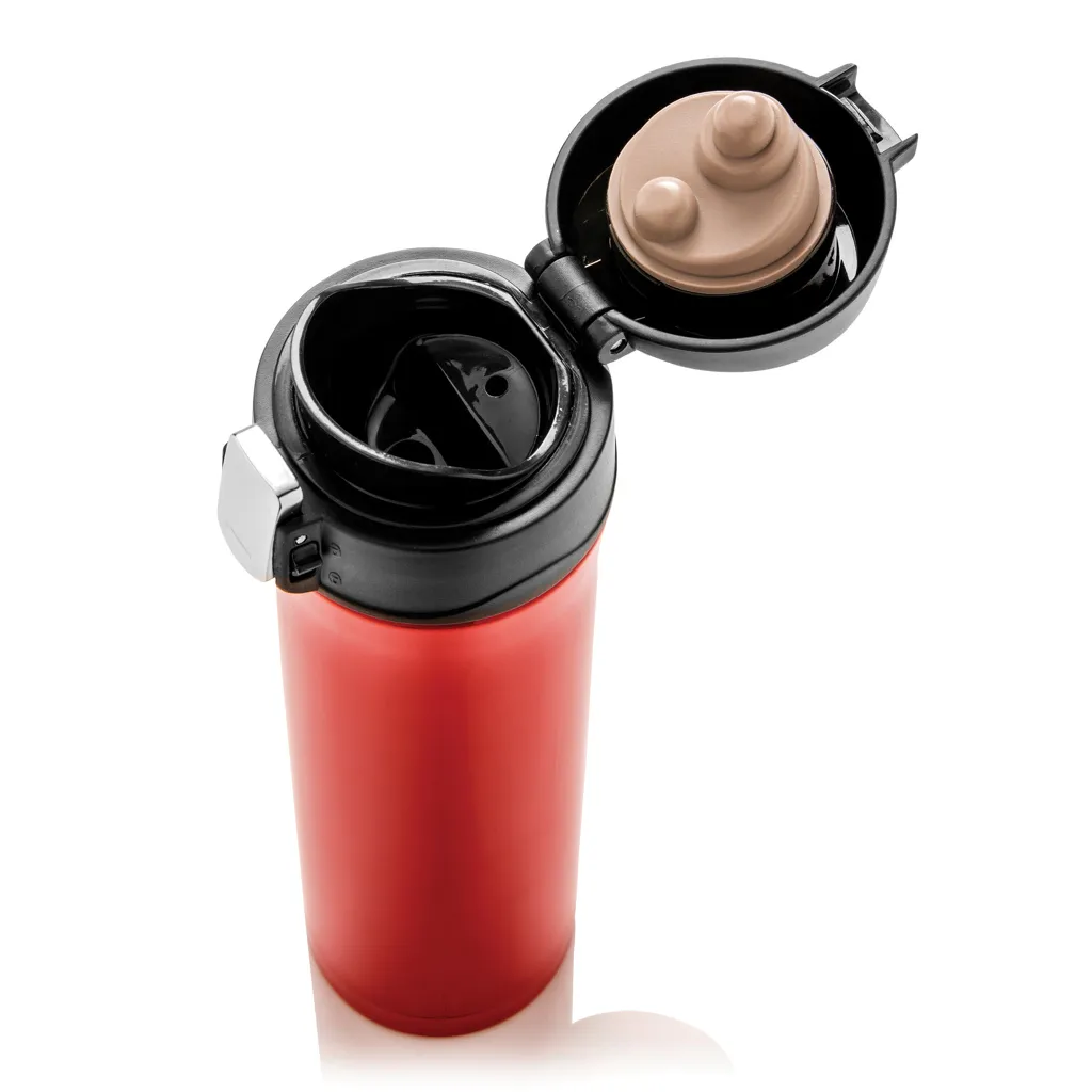 Easy Lock Vakuum-Flasche aus RCS recyceltem Stahl, rot – Bild 7