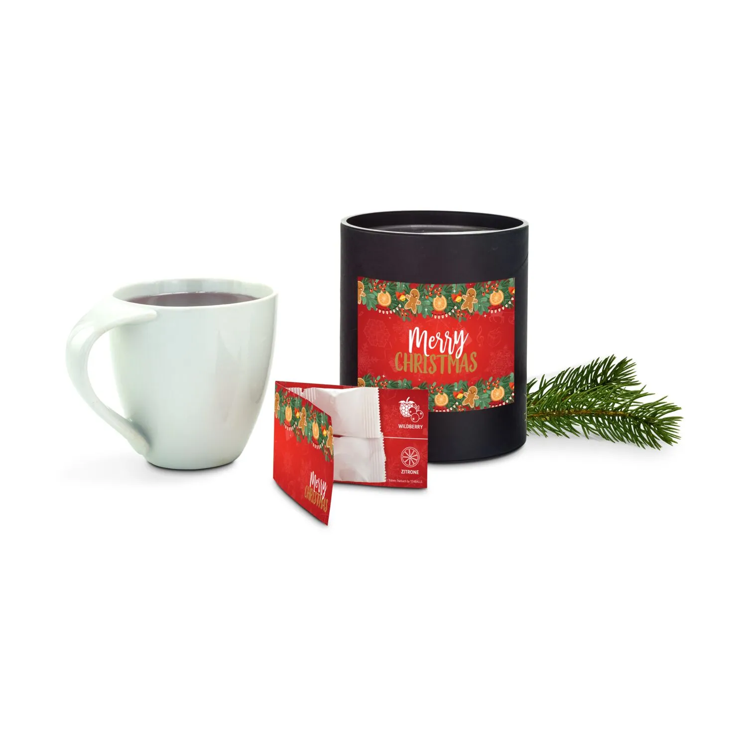 Geschenkset / Präsenteset: Weihnachtliche Teestunde, rot – Bild 2