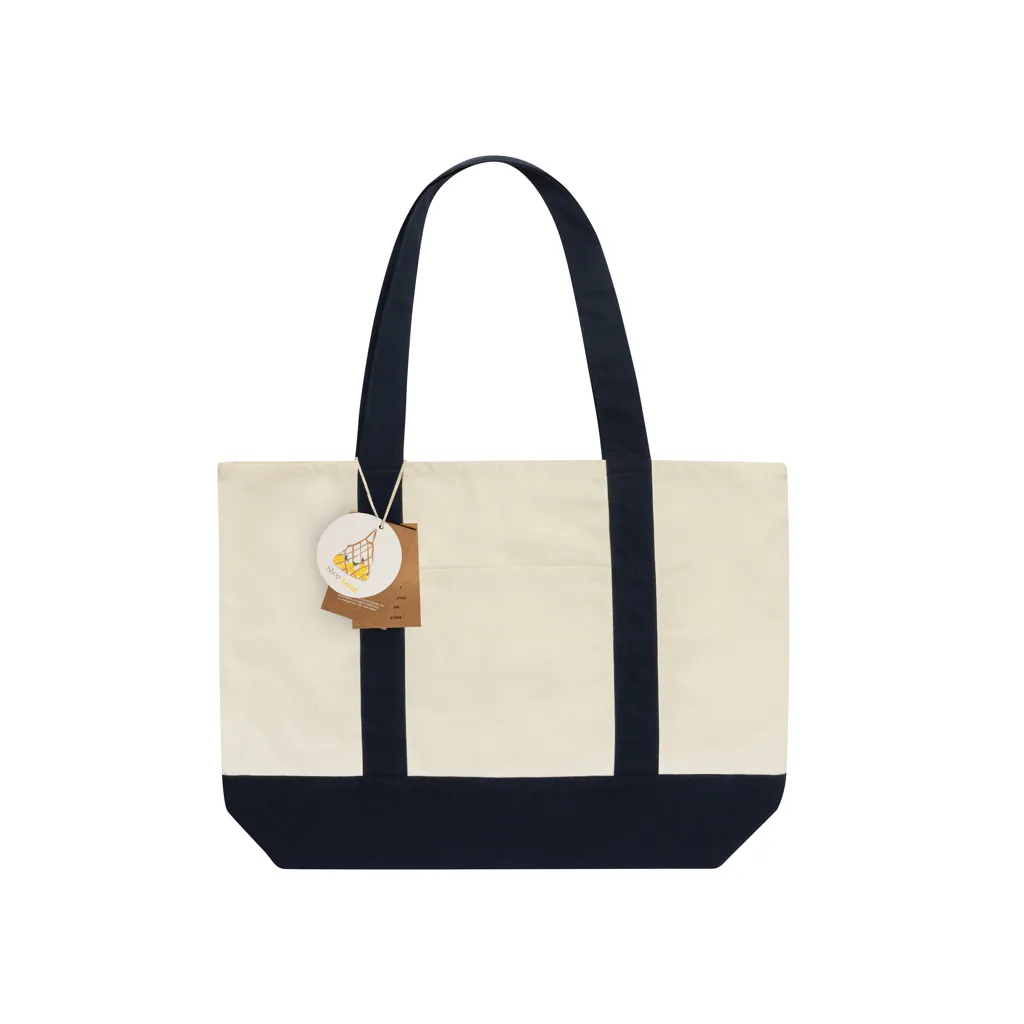 SHOP LOCAL AWARE™ Tasche aus recycelter Baumwolle, 350g/m², navy blau – Bild 2