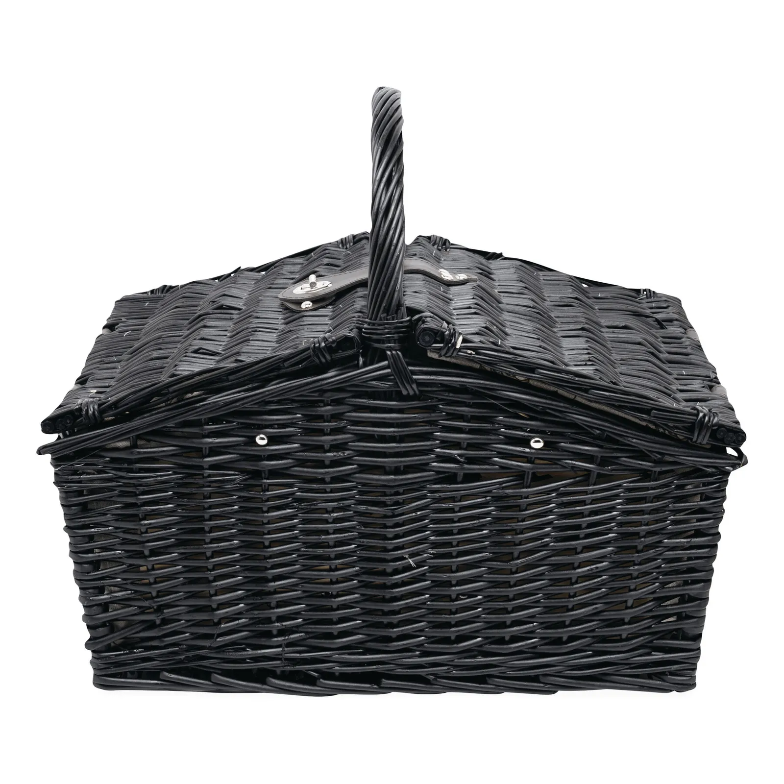 RICHMOND PARK - Weiden-Picknickkorb für 4 Personen dunkelbraun, dunkelbraun – Bild 2