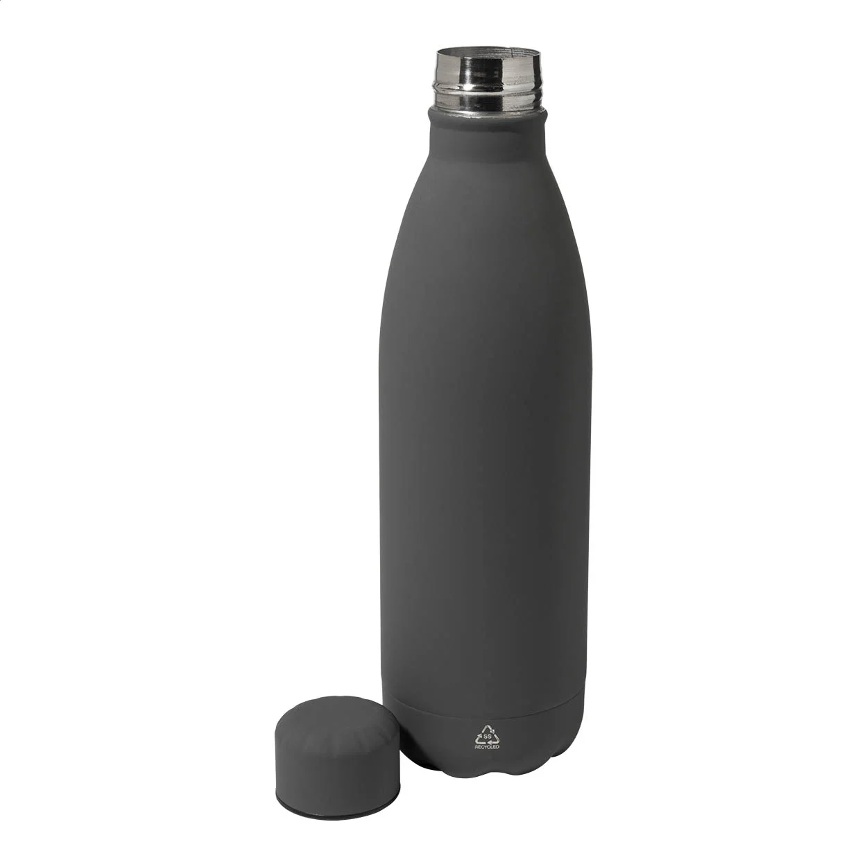 Flasche Refill Soft aus recyceltem Edelstahl, grau – Bild 2