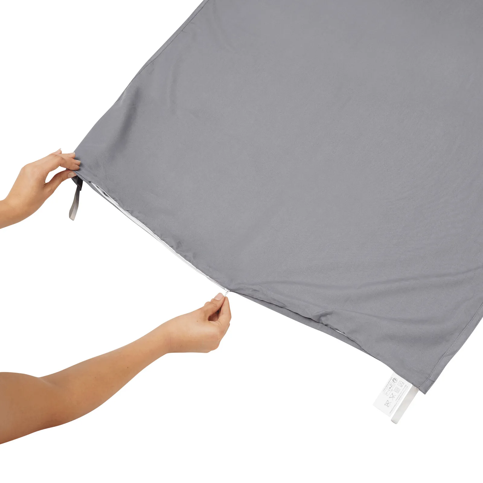 VACATION VIBES - Reiseschlafsack grau, schwarz, grau, schwarz – Bild 8